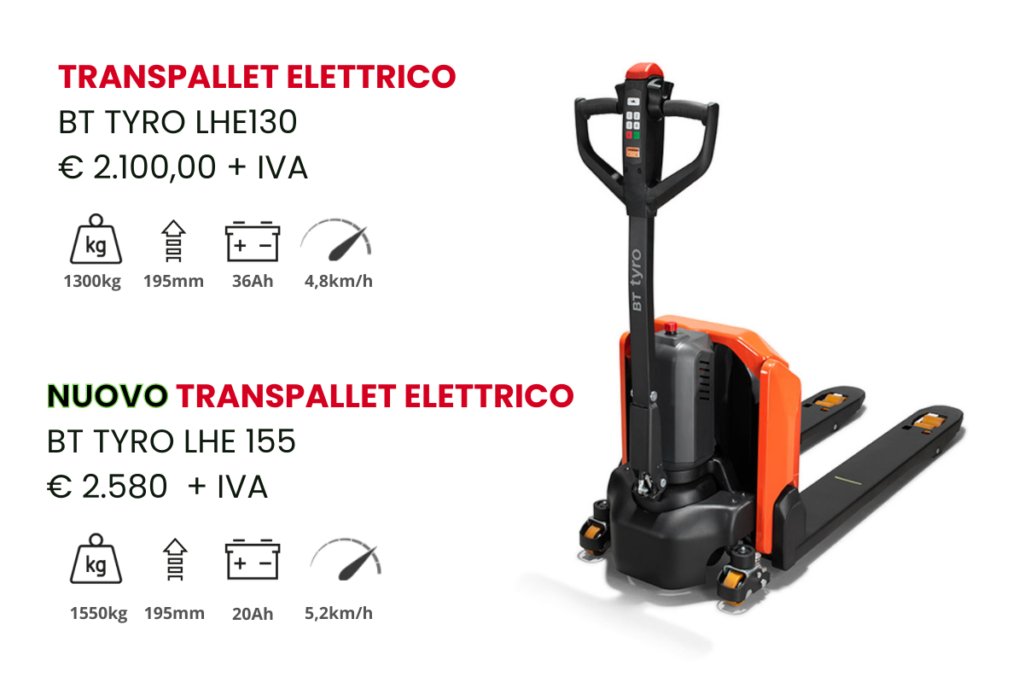 transpalle elettrico tyro