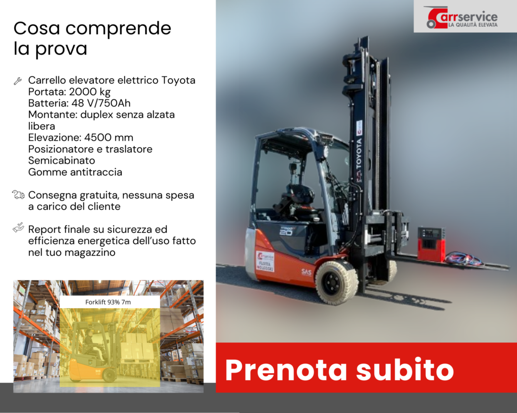 caratteristiche del mezzo in prova